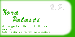 nora palasti business card